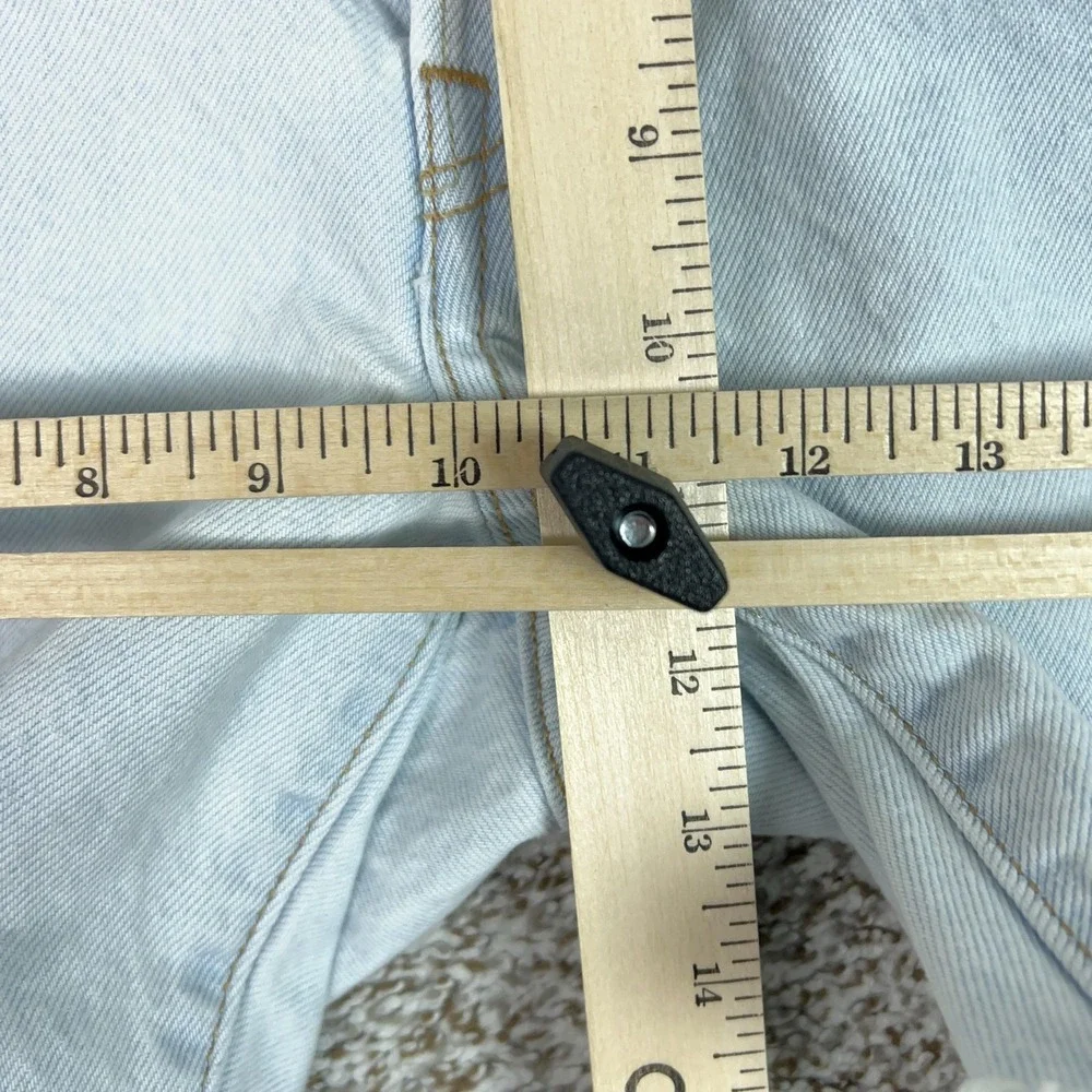 Levis 501 Shorts Womens 33 Blue‎ Denim High Rise Distressed Button Fly Cutoff
